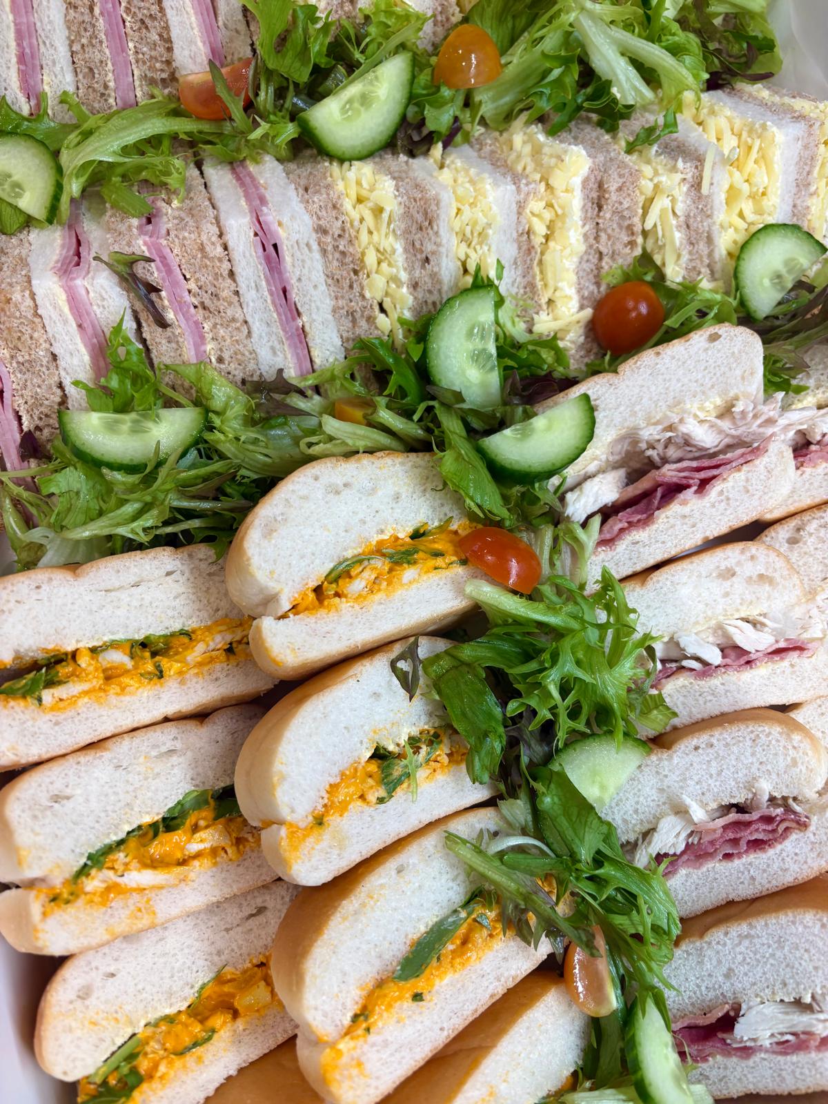 Elegant catering display for an evening event